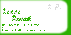 kitti panak business card